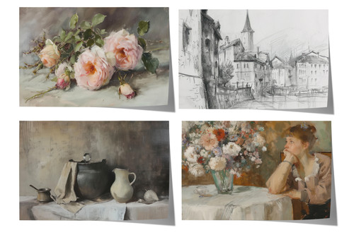 Moderne vintage kunst - vintage,