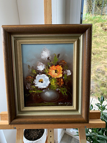Signiertes blumenstillleben - signiertes,